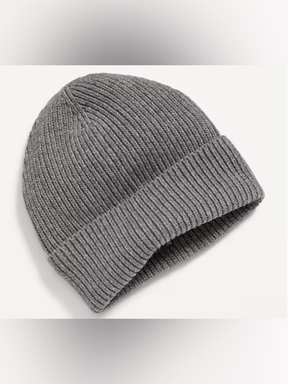 Old Navy Gray Ribbed Cuffed Beanie